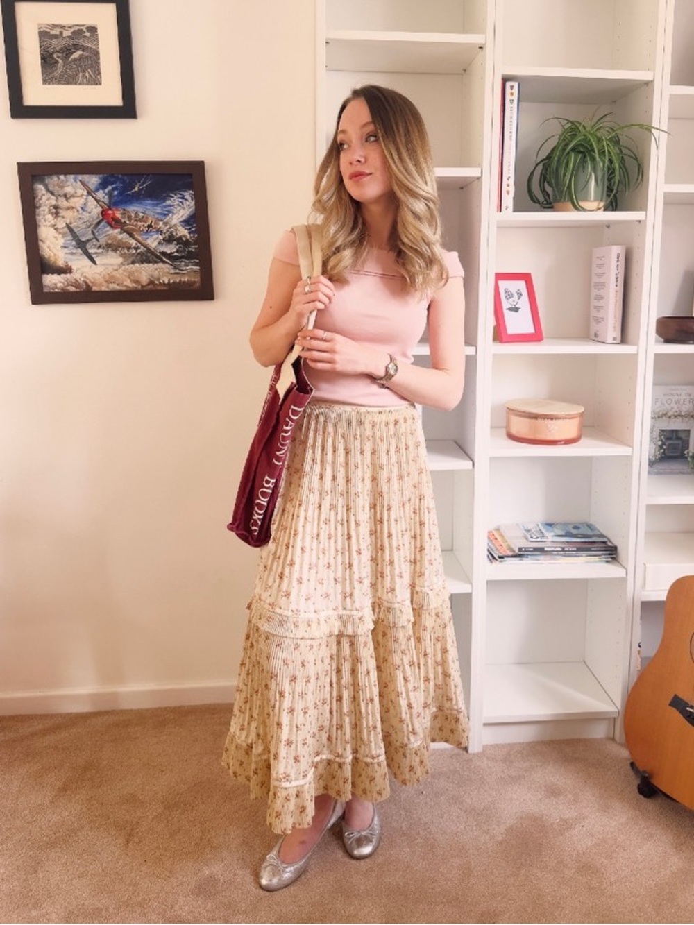 Polo Ralph Lauren Jaclyn Floral Pleated Maxi Skirt